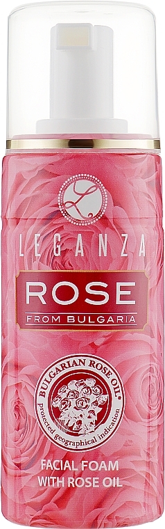 Face Cleansing Foam with Rose Oil - Leganza Rose Facial Foam — photo N1