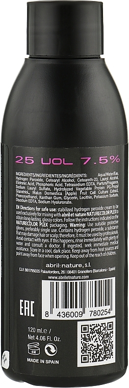 Hair Oxidizer 7.5% 25 VOL - Abril Et Nature Oxy Plex Hydrogen Peroxide Cream — photo N1