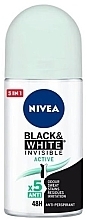 Fragrances, Perfumes, Cosmetics Roll-On Deodorant Antiperspirant - Nivea Black & White Invisible Active Deodorant Roll On