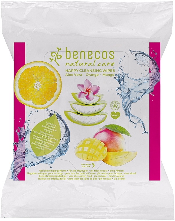 Cleansing Wet Wipes - Benecos Natural Care Happy Cleansing Wipes — photo N1