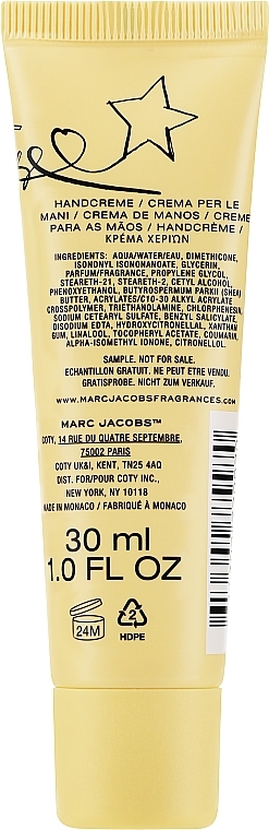 GIFT! Hand Cream - Marc Jacobs Intense Hand Creme Inhaltsstoffe & Erfahrungen — photo N2