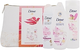 Fragrances, Perfumes, Cosmetics Set - Dove Nourishing Secrets Set (sh/gel/250ml + b/lot/250ml + deo/spray/150ml + bag/1pcs)