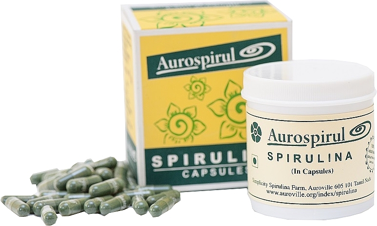 Spirulina Dietary Supplement Capsules - Moma Aurospirul Spirulina — photo N1