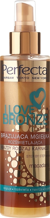 Bronzing Spray with Macadamia Oil - Perfecta I Love Bronze Spray Mist — photo N1