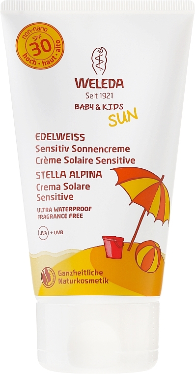 Sunscreen Body Milk for Sensitive Skin - Weleda Edelweiss Baby&Kids Sun SPF 30 — photo N2