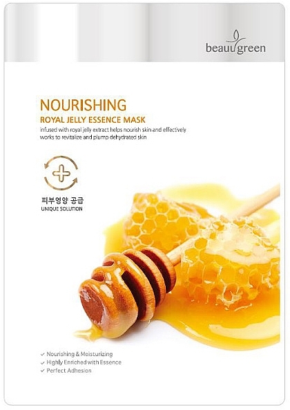 Royal Jelly Nourishing Sheet Face Mask - BeauuGreen Nourishing Royal Jelly Essence Mask — photo N1