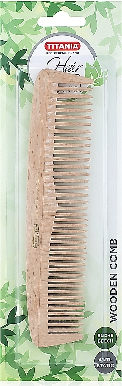 Wooden Comb, 18 cm, 1801-W B - Titania — photo N2