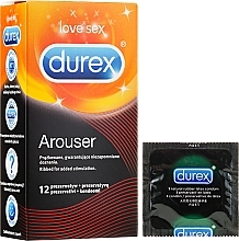 Ribbed Condoms, 12 pcs - Durex Arouser — photo N1