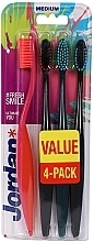 Fragrances, Perfumes, Cosmetics Toothbrush 4pcs, medium, red, black, blue, dark blue - Jordan Ultimate You Medium