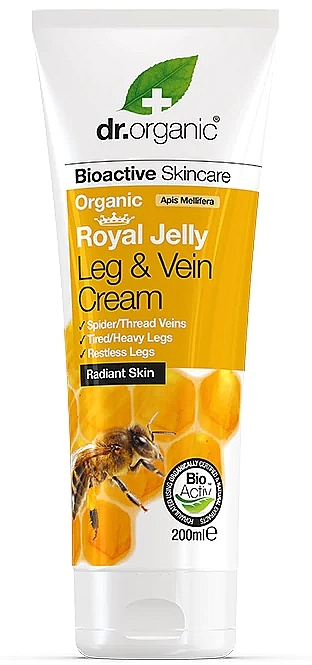 Leg & Vein Cream with Royal Jelly - Dr. Organic Bioactive Skincare Royal Jelly Leg & Vein Cream — photo N1