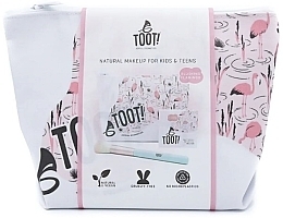 Set - Toot! Blushing Flamingo Blush Bag Set (blush/3 g + brush/1 pcs + bag/1 pcs) — photo N2