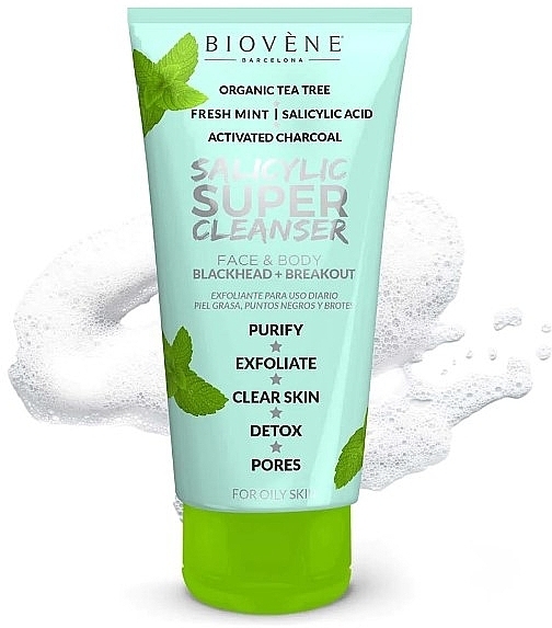 Salicylic Acid Face & Body Cleansing Gel - Biovene Salicylic Super Cleanser — photo N2