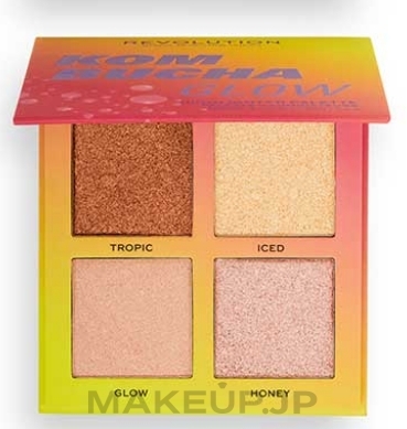 Highlighter - Makeup Revolution Highlighter Palette — photo Kombucha Glow