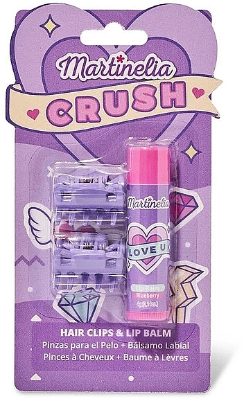 Clip and Lip Balm Set, purple - Martinelia — photo N1