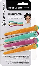 Claw Clip Set, orange + purple + turquoise + orange - Olivia Garden — photo N1