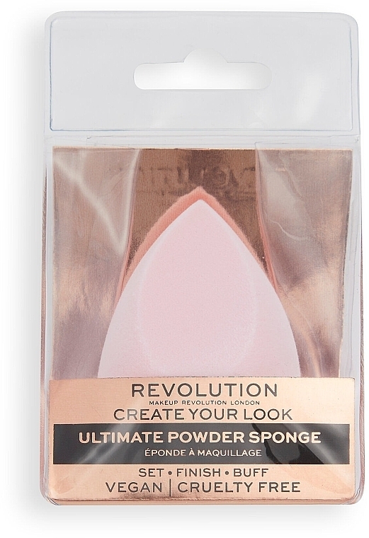 Beauty Blender, pink - Makeup Revolution Create Your Look Ultimate Powder Sponge — photo N1