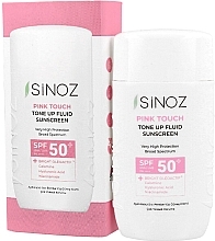 Face Sunscreen SPF50+ - Sinoz Pink Touch Tone Up Fluid Sunscreen SPF50+/PA++++ — photo N1