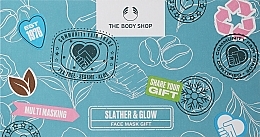 Set, 5 products - The Body Shop Slather & Glow Face Mask Gift Christmas Gift Set — photo N1