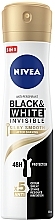 Fragrances, Perfumes, Cosmetics Antiperspirant-Deodorant "Silky Smooth" - NIVEA Black & White Invisible Silky Smooth Antyperspirant Spray 