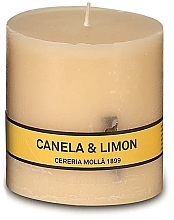 Scented Candle, 8 x 8 cm - Cereria Molla Asturias Cinnamon & Lemon Scented Candle — photo N1