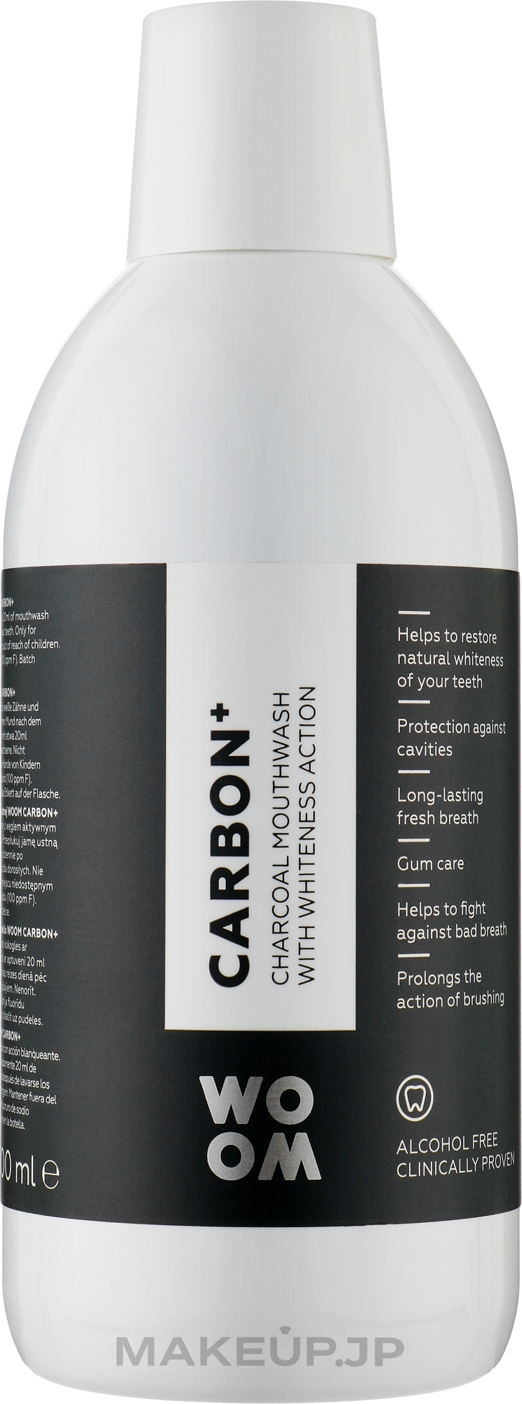 Charcoal Mouthwash - Woom Carbon+ Mouthwash with Whiteness Action — photo 500 ml