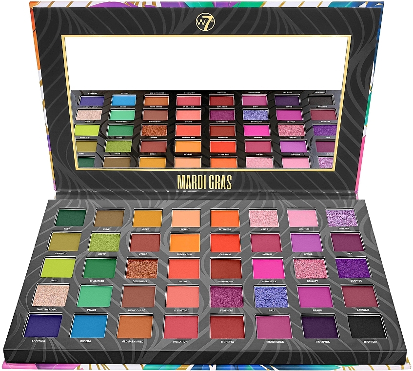 Eyeshadow Palette - W7 Mardi Gras Eyeshadow Palette — photo N1