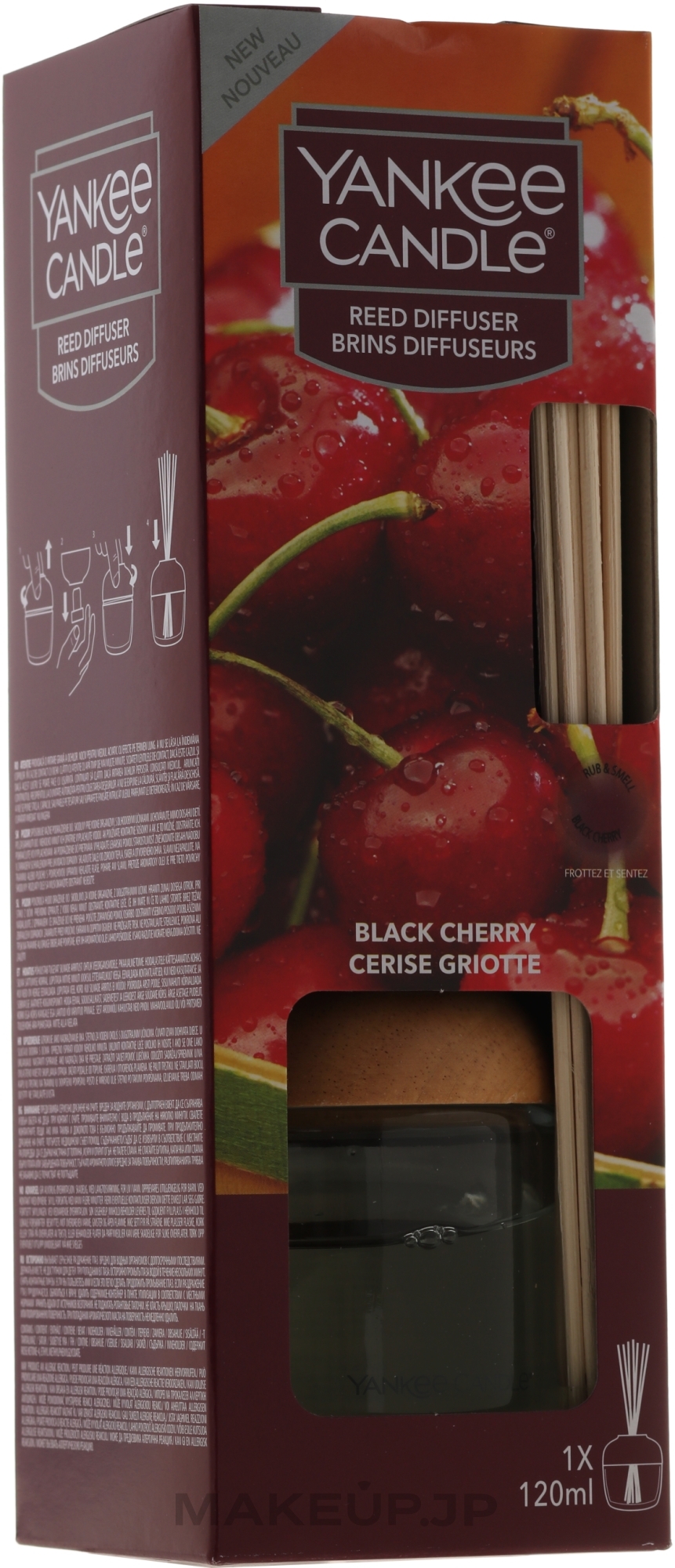Reed Diffuser "Black Cherry" - Yankee Candle Black Cherry — photo 120 ml