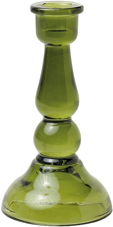 Glass Candle Holder - Paddywax Tall Glass Taper Holder Green — photo N1