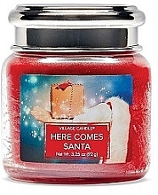 Scented Candle in Jar - Village Candle Here Comes Santa — photo N1