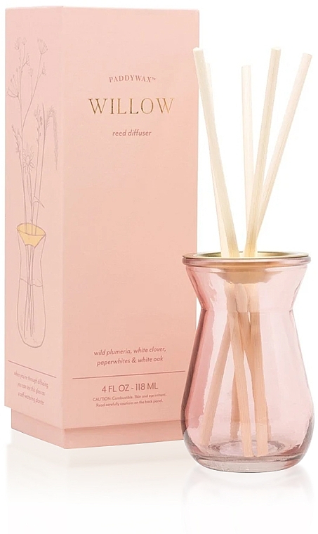 Fragrance Diffuser - Paddywax Flora Willow Reed Diffuser — photo N1