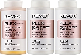 Fragrances, Perfumes, Cosmetics Professional Salon Hair Repair Set - Revox Plex Professional Set (bond/form/3x260ml)