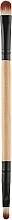 Double-Ended Makeup Brush, wooden handle - Cosmo Shop — photo N1