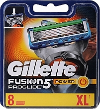 Shaving Razor Refills, 8 pcs. - Gillette Fusion ProGlide Power — photo N3