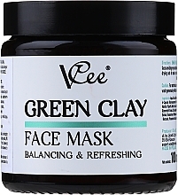 Green Clay Face Cream - VCee Green Clay Face Mask Balancing&Refreshing — photo N1
