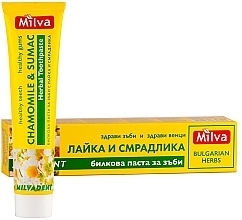 Fragrances, Perfumes, Cosmetics Chamomile & Sumac Toothpaste - Milva Chamomile & Sumac Toothpaste