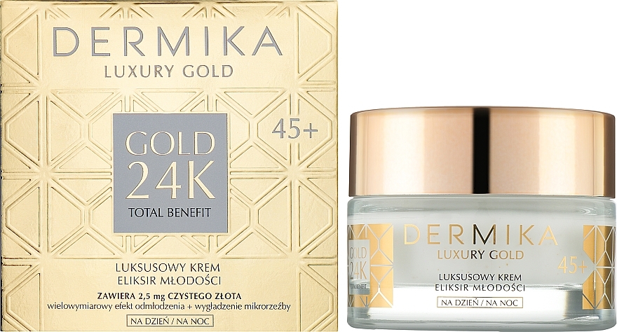 Youth Stimulant Face Cream - Dermika Gold 24K Face Cream 45+ — photo N1