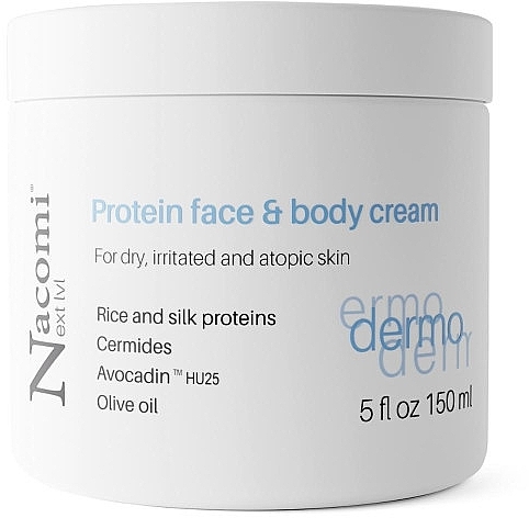 Face & Body Cream for Dry & Irritated Skin - Nacomi Protein Face Cream — photo N1