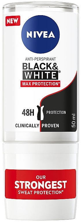 Black & White Antiperspirant - Nivea Max Pro 48H Antiperspirant Roll-On — photo N1