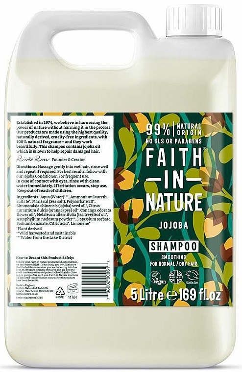 Jojoba Shampoo for Normal & Dry Hair - Faith In Nature Jojoba Shampoo Refill (refill) — photo N1