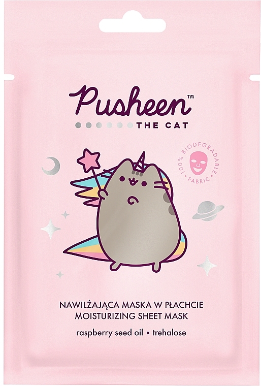 Moisturizing Face Mask with Raspberry Seed Oil - Pusheen The Cat — photo N1