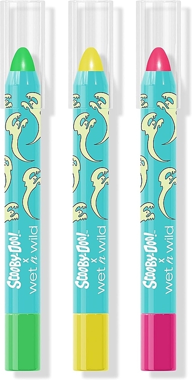 Face & Body Crayon Set - Wet N Wild x Scooby Doo Glow Madness 3 Piece UV Glow Face & Body Crayon Set (crayon/3x3,2g) — photo N2