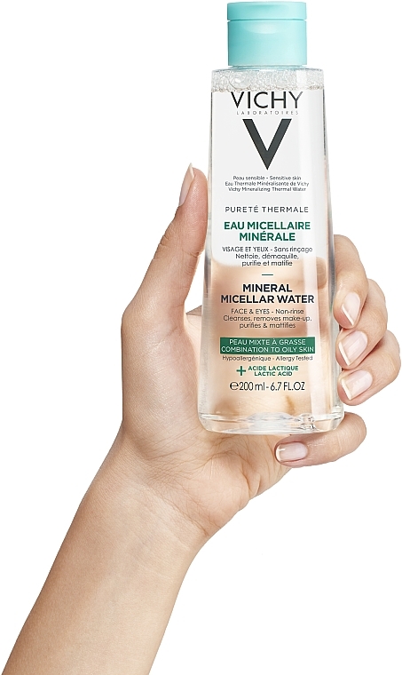 Eye and Face Micellar Water for Oily and Combination Skin - Vichy Purete Thermale Mineral Micellar Water — photo N5