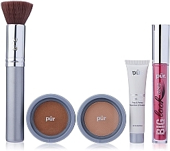 Fragrances, Perfumes, Cosmetics Set - Pur Minerals Best Sellers Starter Kit Golden Medium (primer/10ml + found/4.3g + bronzer/3.4g + mascara/5g + brush)