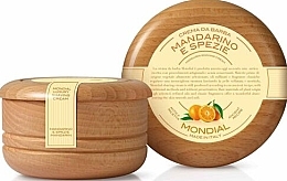 Fragrances, Perfumes, Cosmetics Shaving Cream 'Mandarino e Spezie' - Mondial Shaving Cream Wooden Bowl