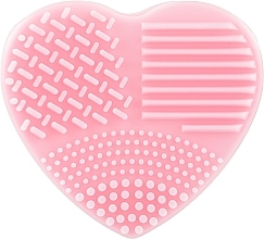 Brush Cleaner "Heart", pink - Ilu Brush Cleaner Pink — photo N1
