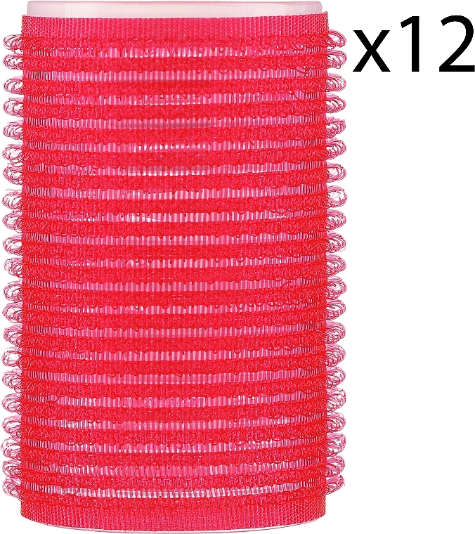 Soft Velcro Rollers, d36 mm, red, 12 pieces - Xhair — photo N1