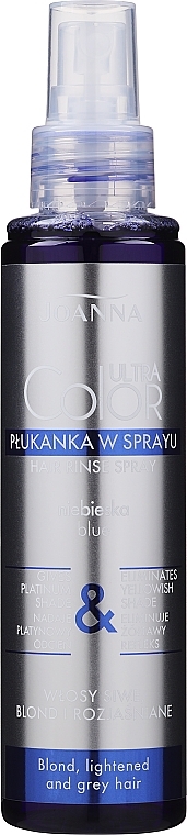 Hair Lotion Spray, blue - Joanna Ultra Color System Hair Rinse Spray Blue — photo N3