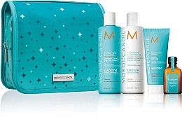 Fragrances, Perfumes, Cosmetics Set - Moroccanoil Smooth Holliday Set (shm/250ml + cond/250ml + mask/59ml + oil/25ml + bag)