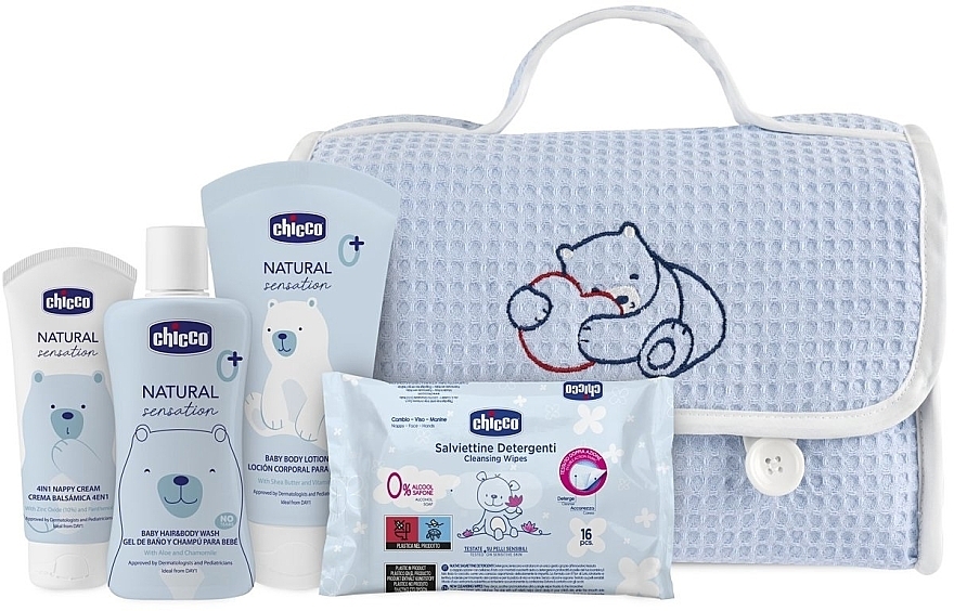 Set, 4 products - Chicco Natural Sensation Blue Set — photo N1