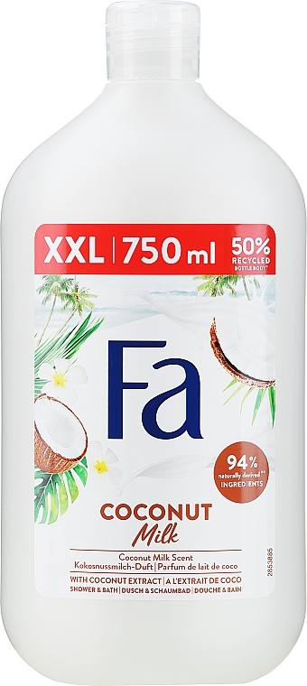 Shower Cream-Gel "Coconut Milk" - Fa Coconut Milk — photo N4